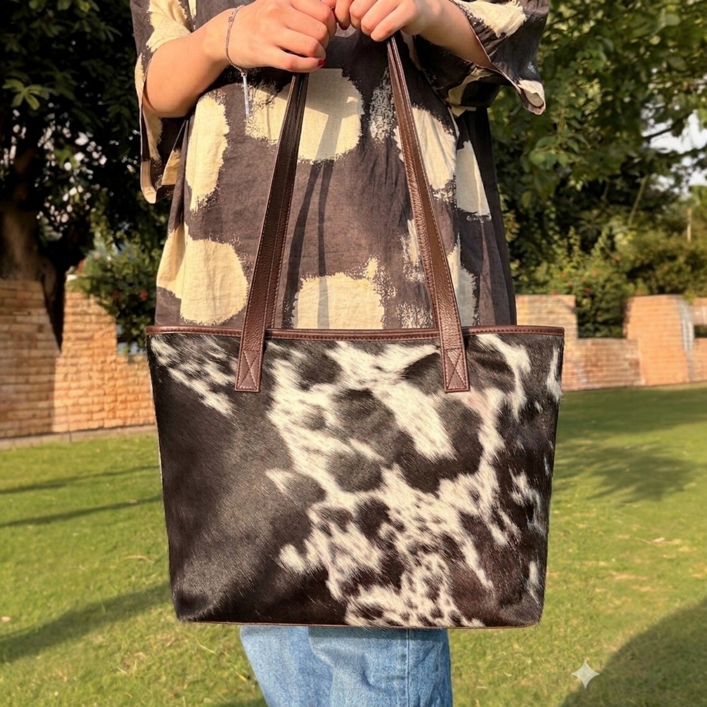 Cowhide Leather Tote
