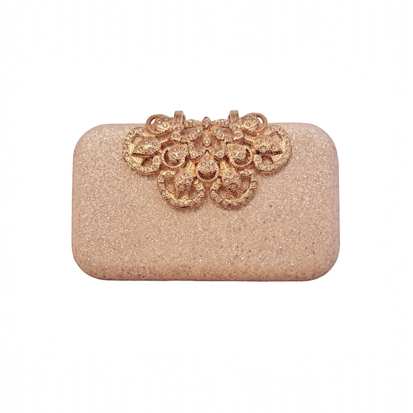 Geometric Gold Glitter Clutch