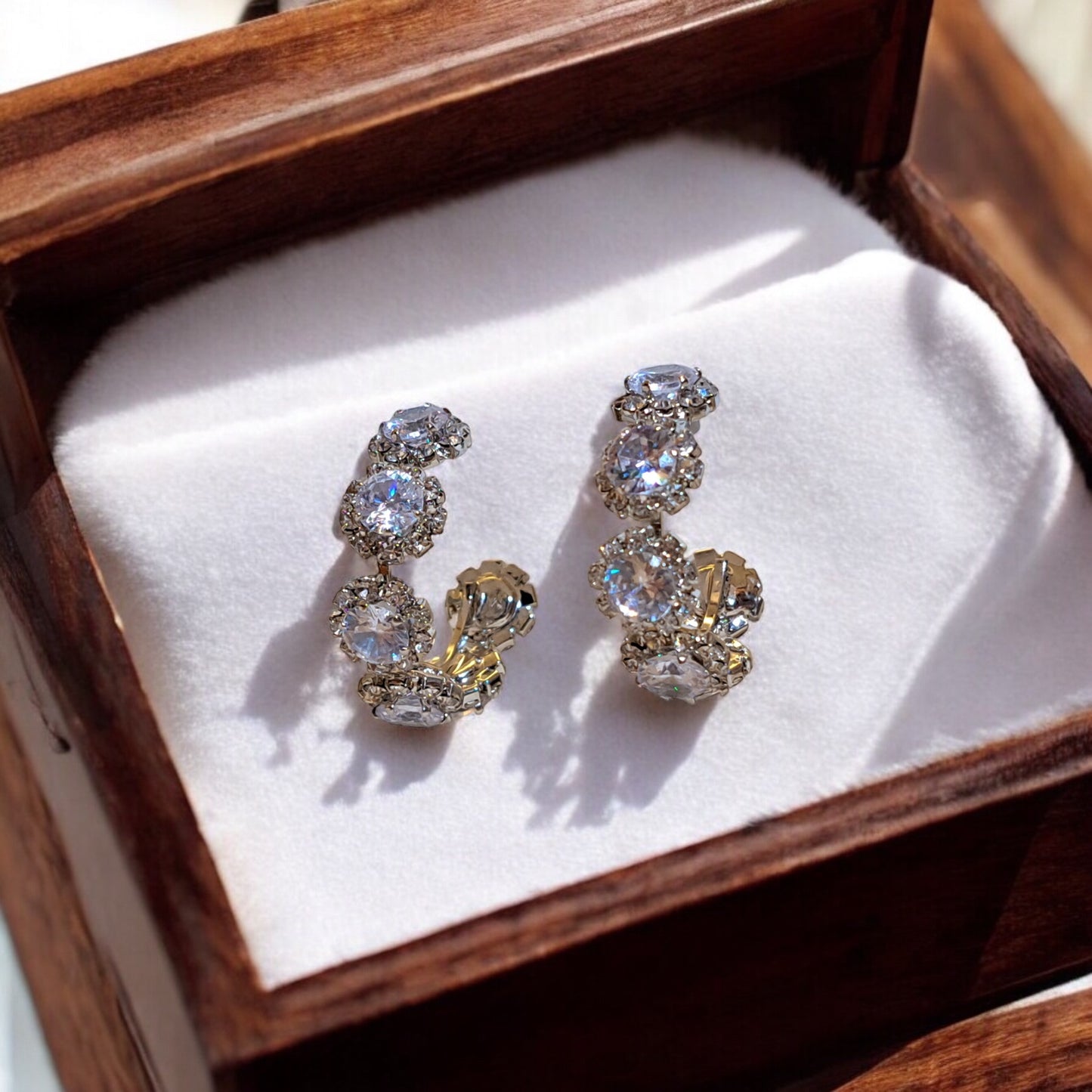 Elegant Crystal Studded Earrings