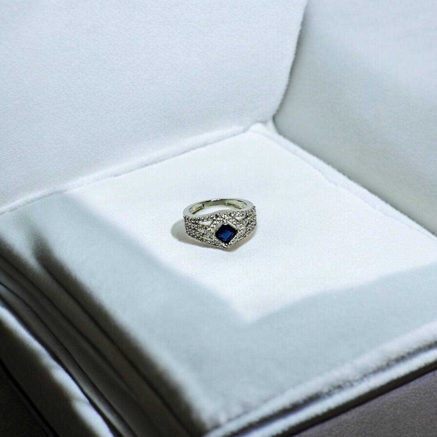 Royal Blue Sapphire Statement Ring