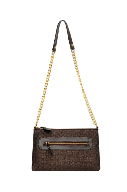 Chic Brown Textured Bag