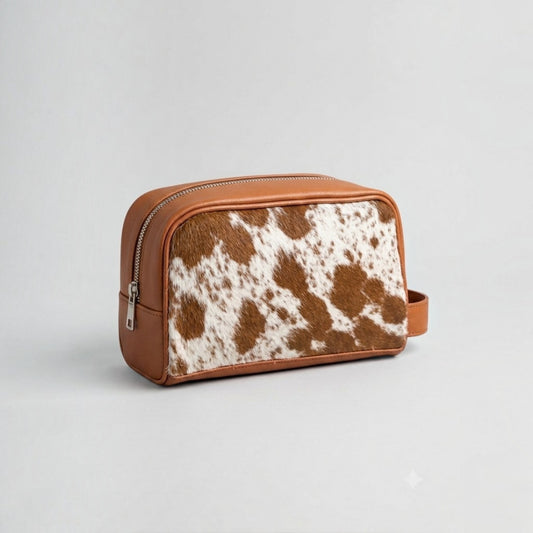 Handcrafted Cowhide Leather Toiletry Bag