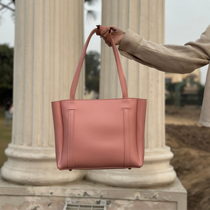 Blush Pink Tote with Inner Pouch