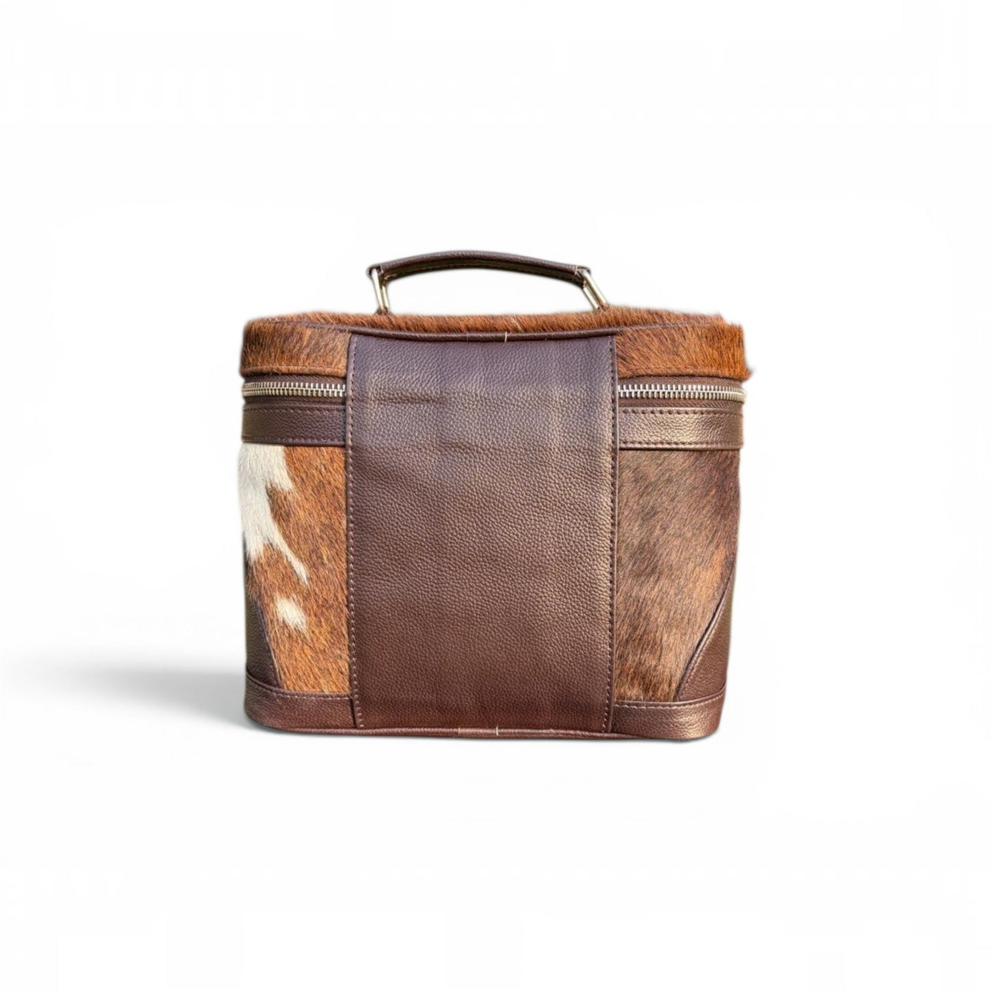 Luxury Hair-On Cowhide Leather Makeup & Vanity Case