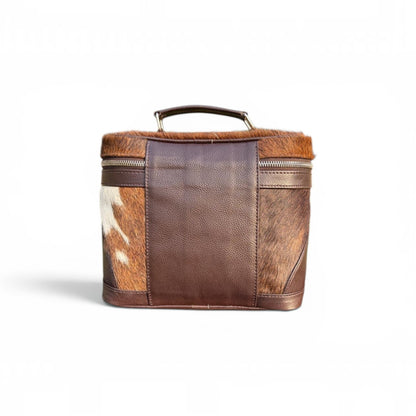 Luxury Hair-On Cowhide Leather Makeup & Vanity Case