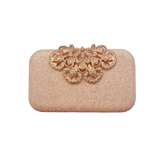 Elegant Gold Glitter Clutch