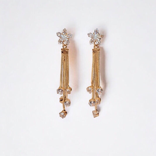 Delicate Gold Chain Drop Earrings