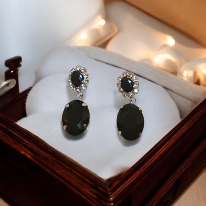 Elegant Oval Drop Earrings