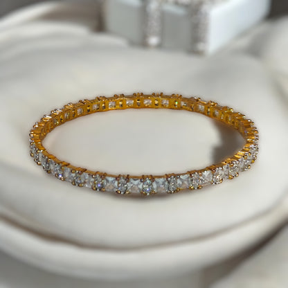 Gold-Plated Crystal Bangle