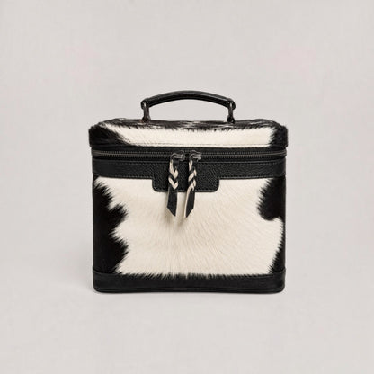 Luxury Hair-On Cowhide Leather Makeup & Vanity Case