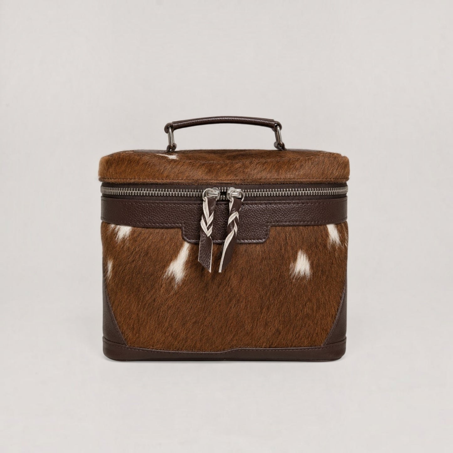 Luxury Hair-On Cowhide Leather Makeup & Vanity Case