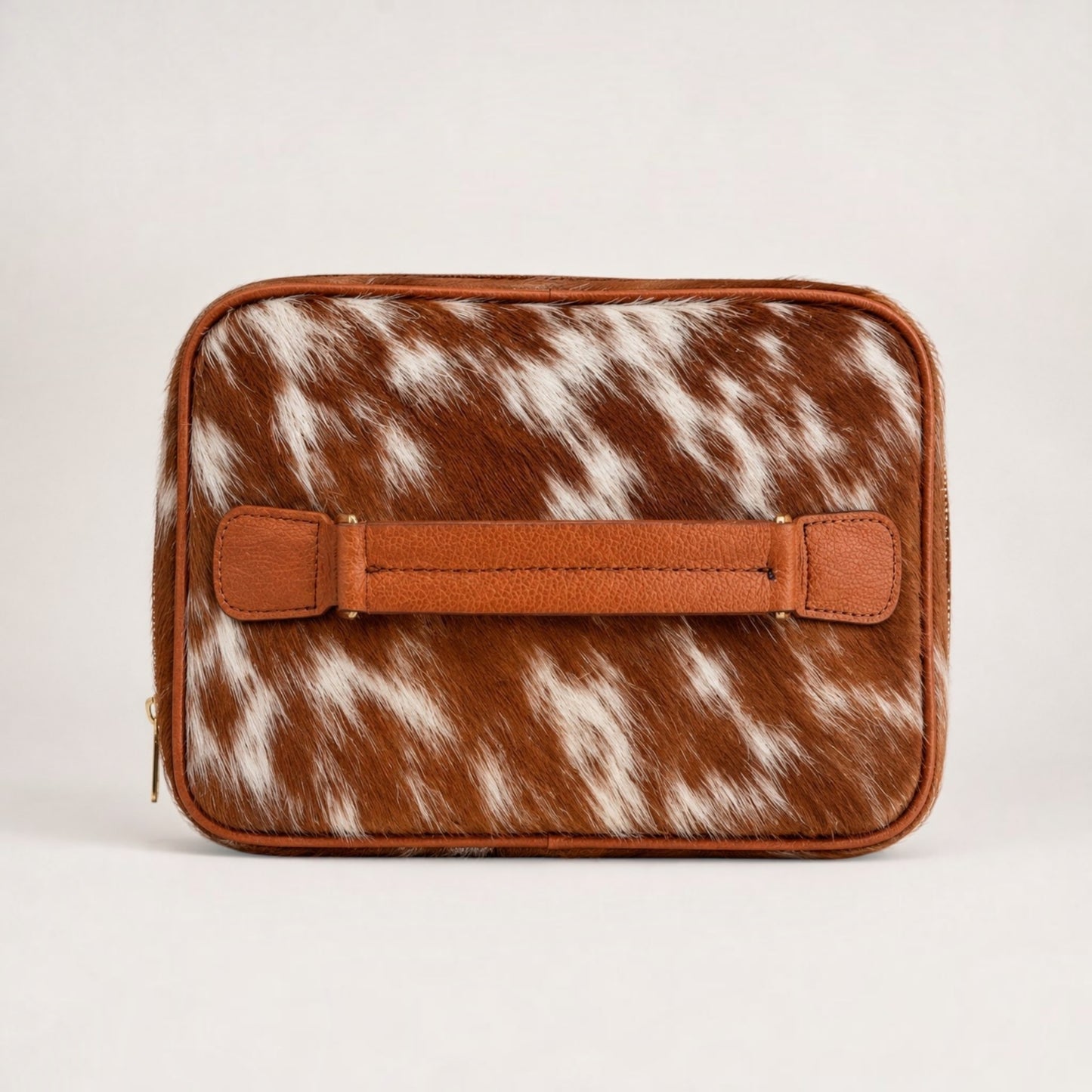 Luxury Hair-On Cowhide Leather Makeup & Vanity Case